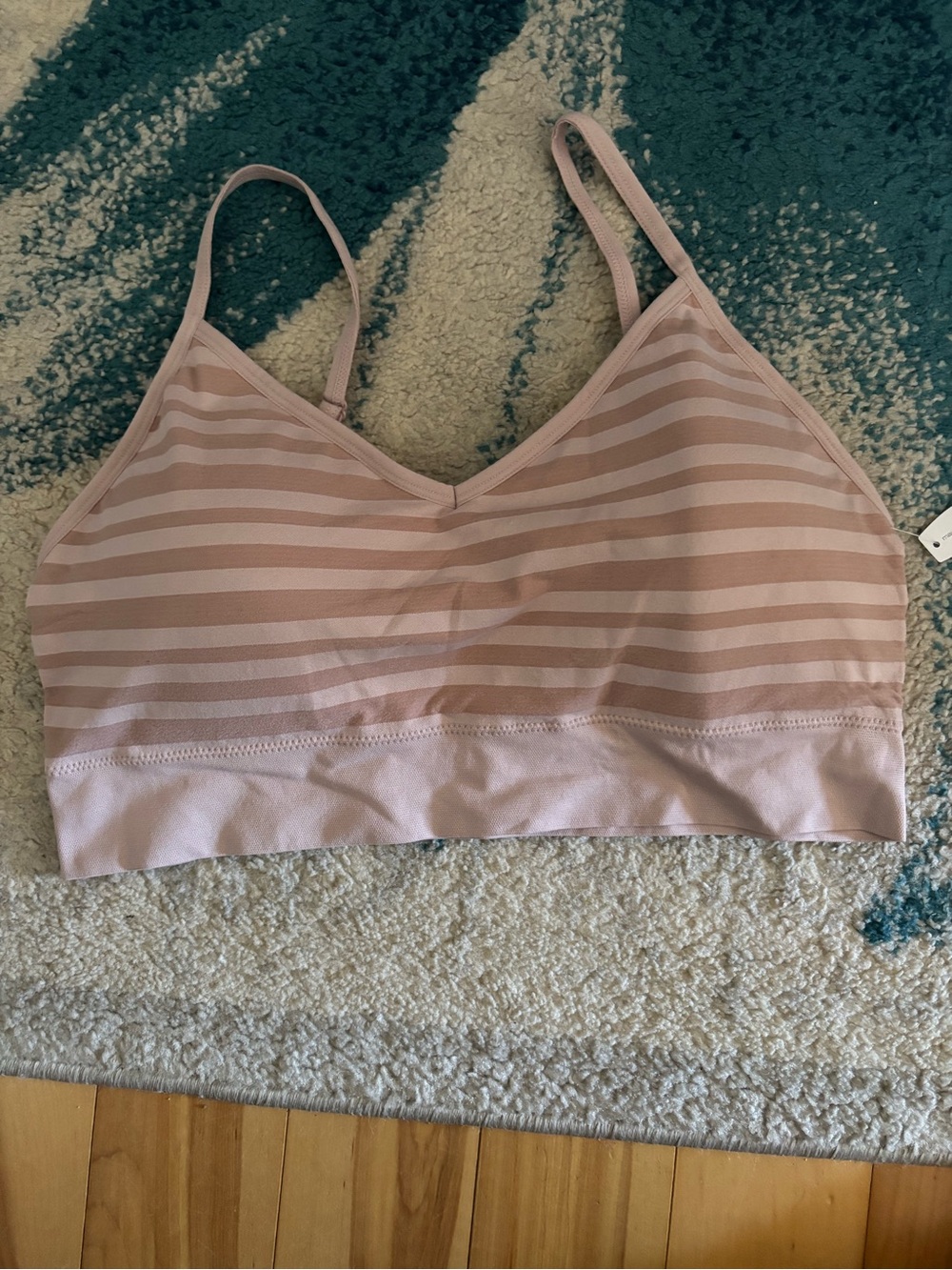 Maurices Pink Striped Wireless Bralette